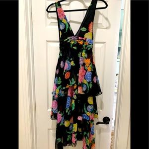 New with Tags, Topshop Chiffon, Black Floral Dress